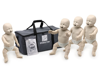 Prestan Professional Infant CPR-AED Training Manikins 4-Pack (with monitor)